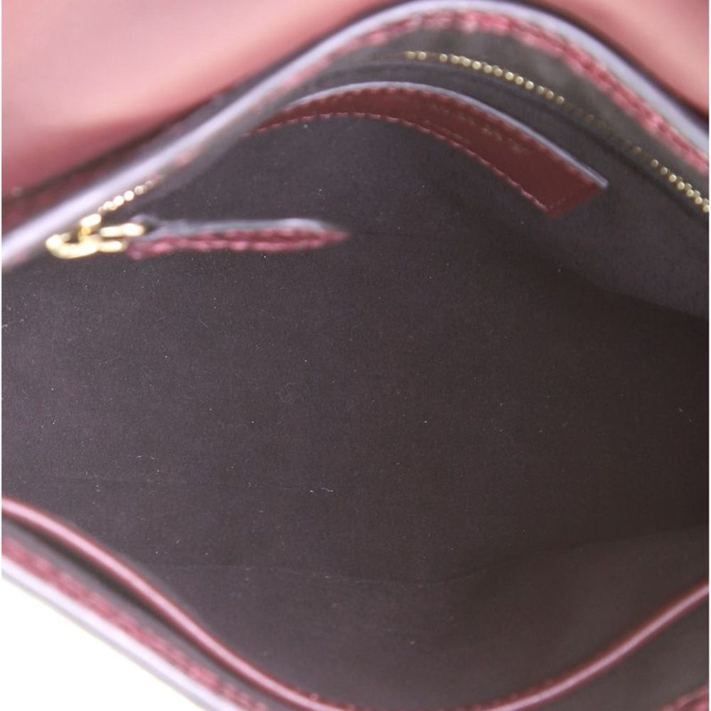 Burberry Buckle Flap Crossbody Bag Snakeskin Small Red - Picture 6 of 7